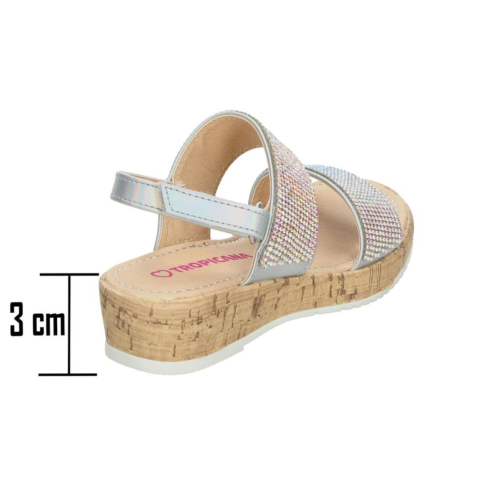 Foto 5 pulgar | Sandalias Tropicana Plateado Para Niña T22-25 [tro1554] Plateado
