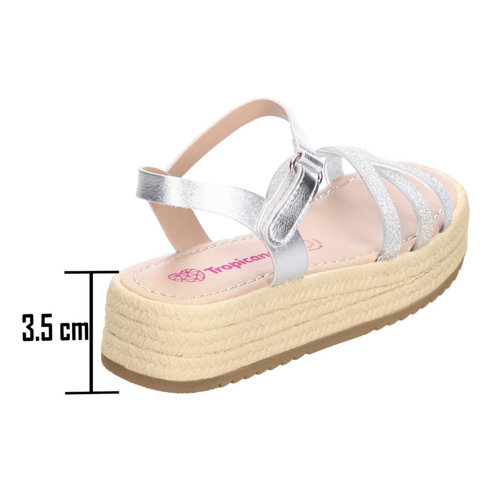 Foto 4 pulgar | Sandalias Tropicana Plateado Para Niña [tro1418] Beige
