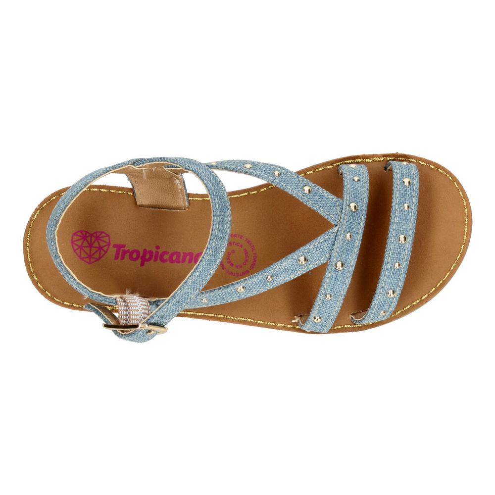 Foto 9 pulgar | Sandalias Tropicana Azul Hebilla Ajustable Para Niña T14-26 Azul