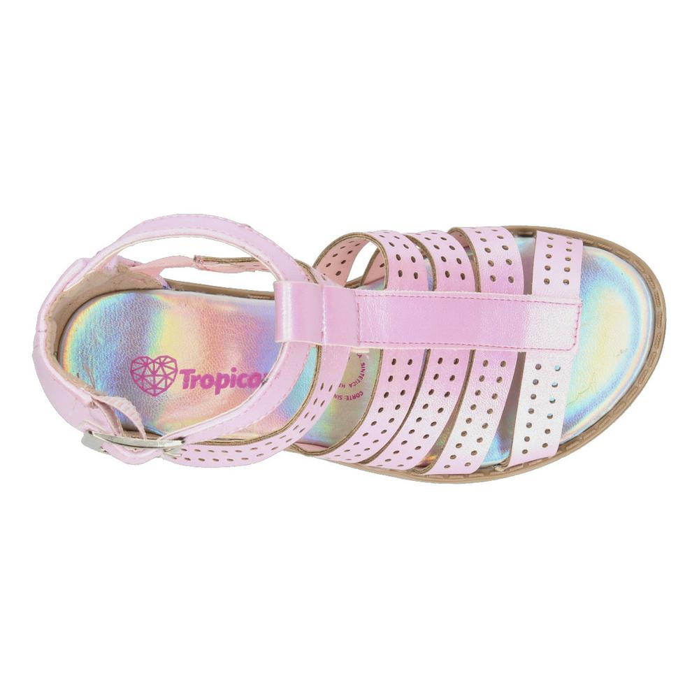 Foto 8 | Sandalias Tropicana Rosa Con Hebilla Ajustable Para Niña Rosa