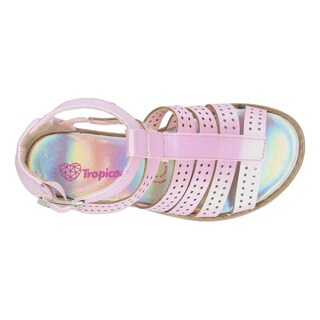 Foto 8 | Sandalias Tropicana Rosa Con Hebilla Ajustable Para Niña Rosa