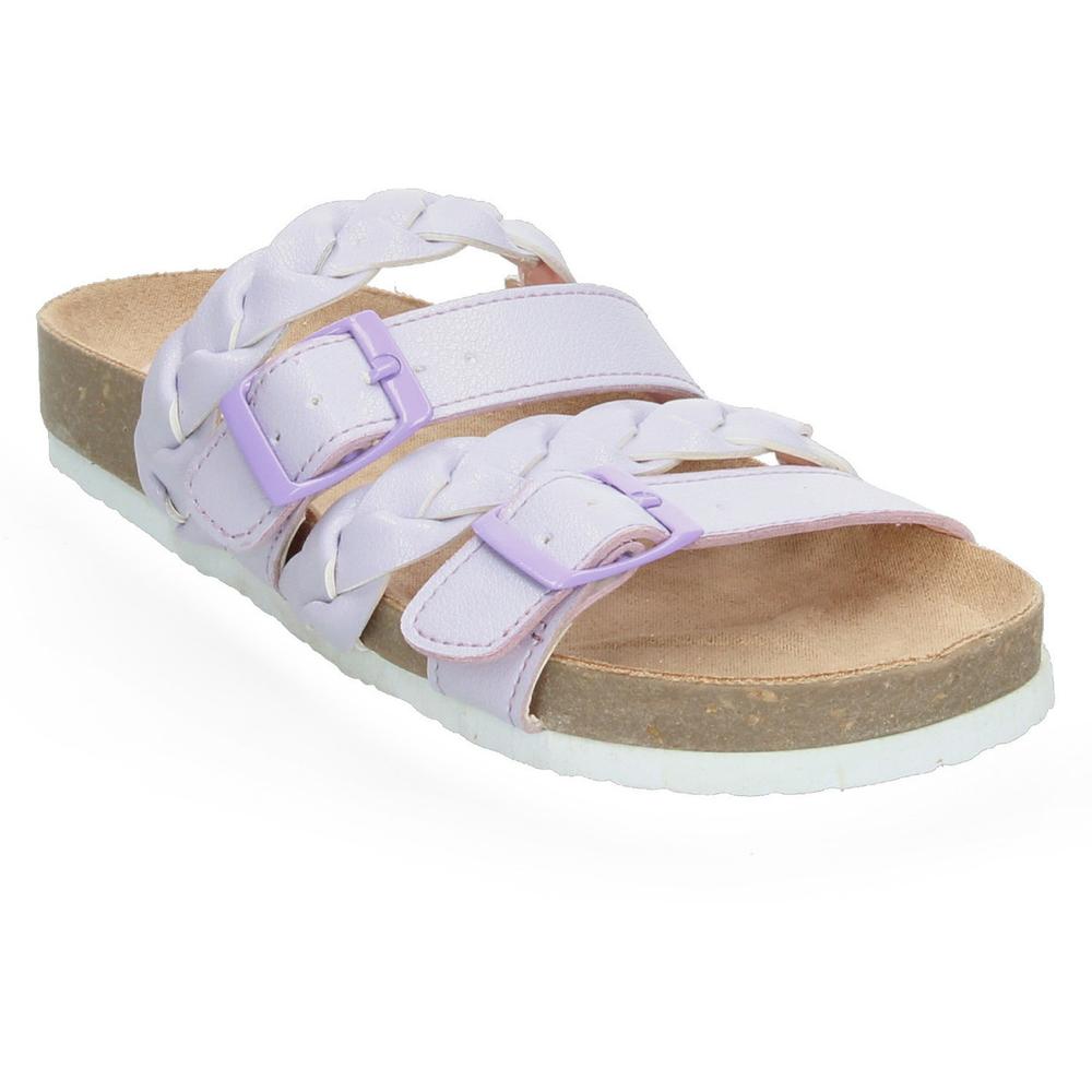 Foto 5 pulgar | Sandalias Tropicana Lavanda Correas Trenzadas Para Niña Cafe