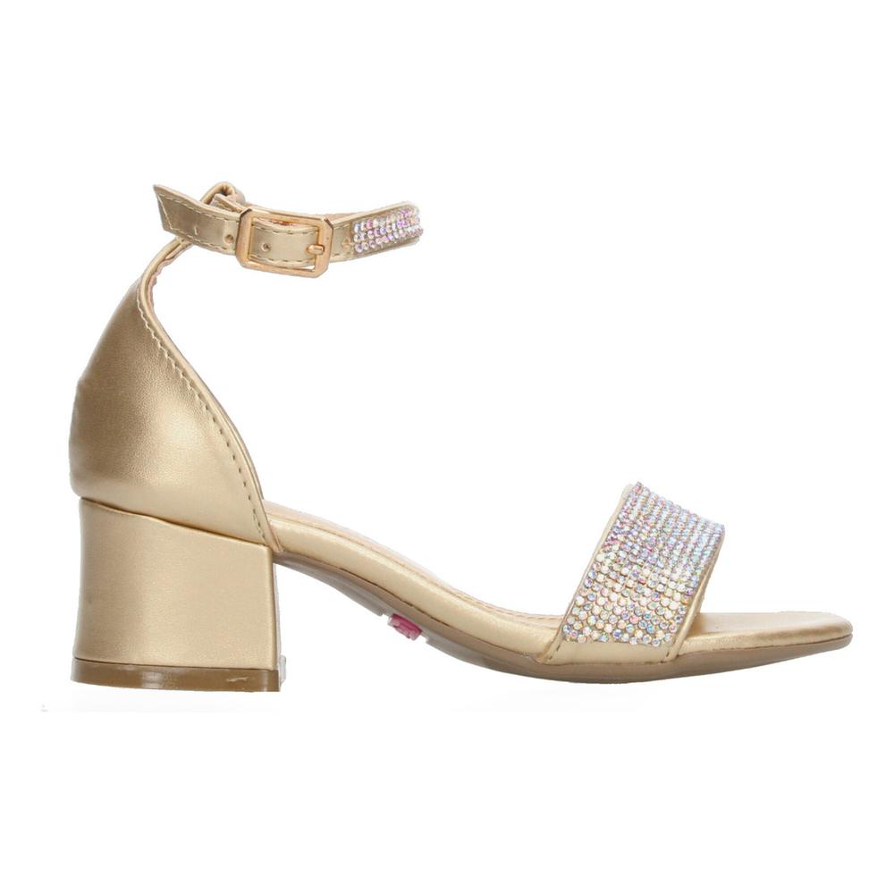 Foto 1 | Sandalias Tropicana Dorado Con Tacón Para Niña Dorado