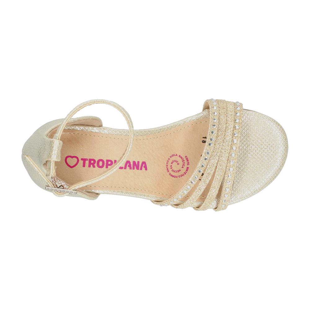 Foto 9 pulgar | Sandalias Tropicana Dorado Para Niña T22-26 [tro1569] Dorado