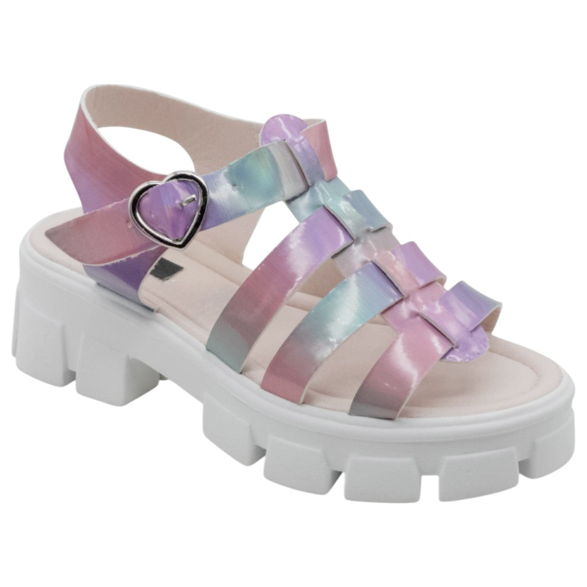 Foto 1 | Sandalias Exterior Piel Vegana Color Multicolor Para Niña De Rbcollection
