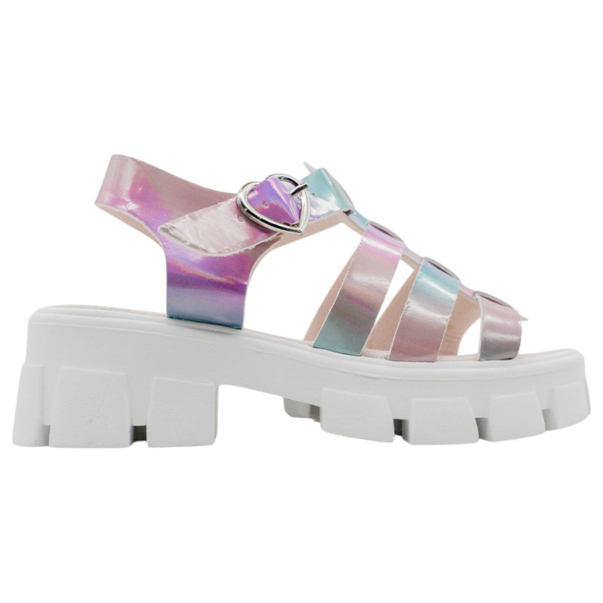 Foto 2 | Sandalias Exterior Piel Vegana Color Multicolor Para Niña De Rbcollection