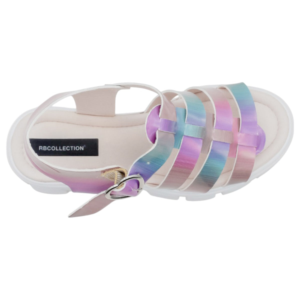 Foto 4 pulgar | Sandalias Exterior Piel Vegana Color Multicolor Para Niña De Rbcollection