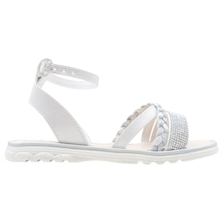Foto 2 | Sandalias Exterior Piel Vegana Color Blanco Para Niña De Rbcollection