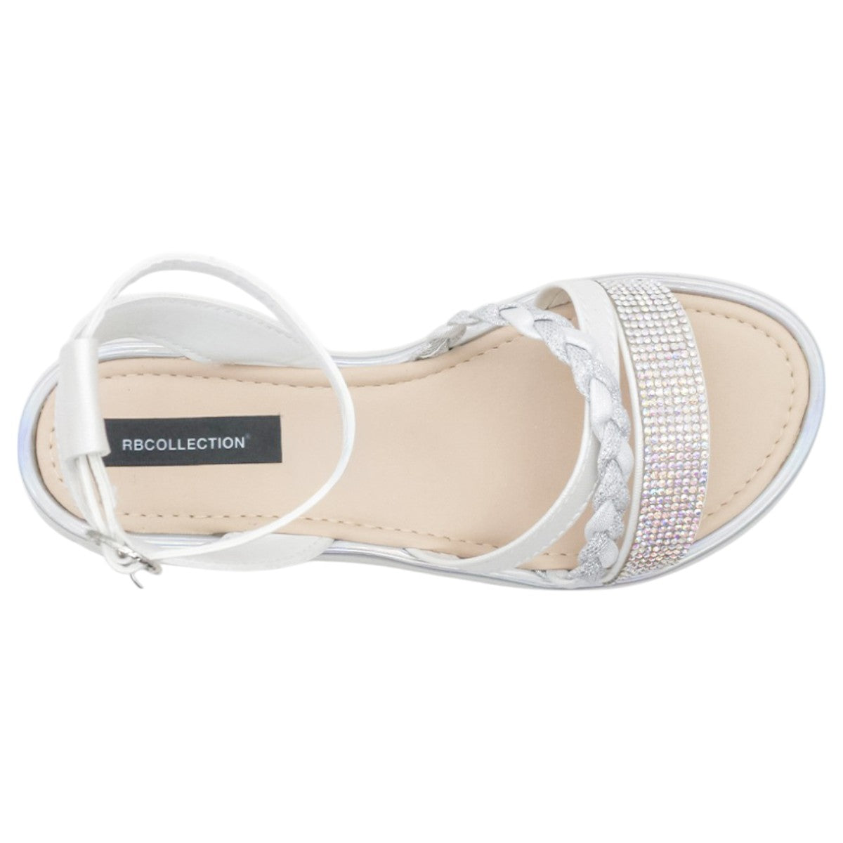 Foto 4 pulgar | Sandalias Exterior Piel Vegana Color Blanco Para Niña De Rbcollection