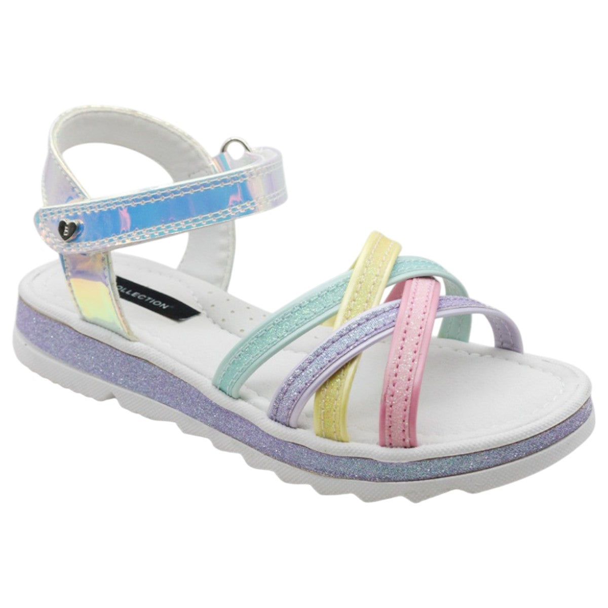 Foto 1 | Sandalias Exterior Piel Vegana Color Multicolor Para Niña De Rbcollection