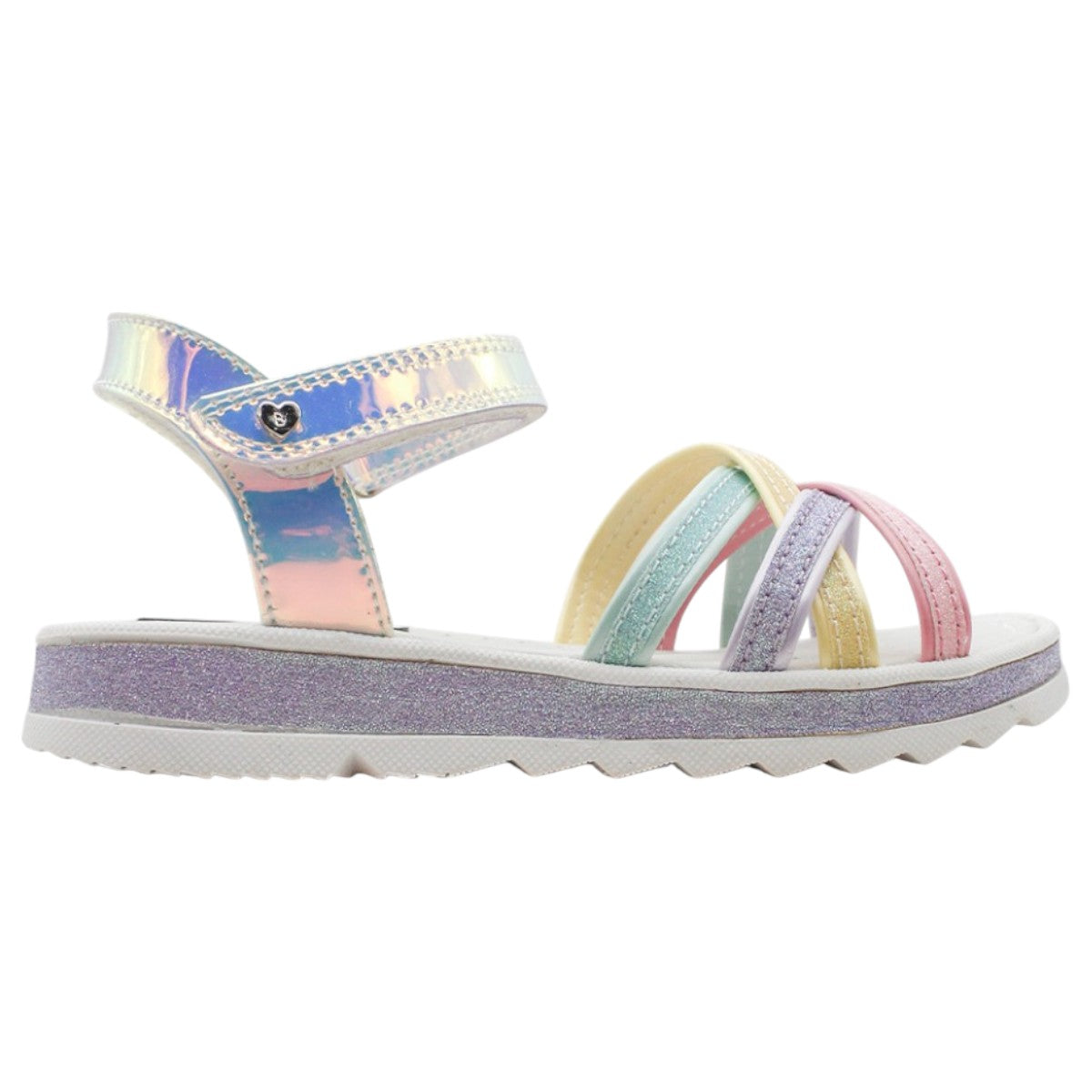 Foto 3 pulgar | Sandalias Exterior Piel Vegana Color Multicolor Para Niña De Rbcollection