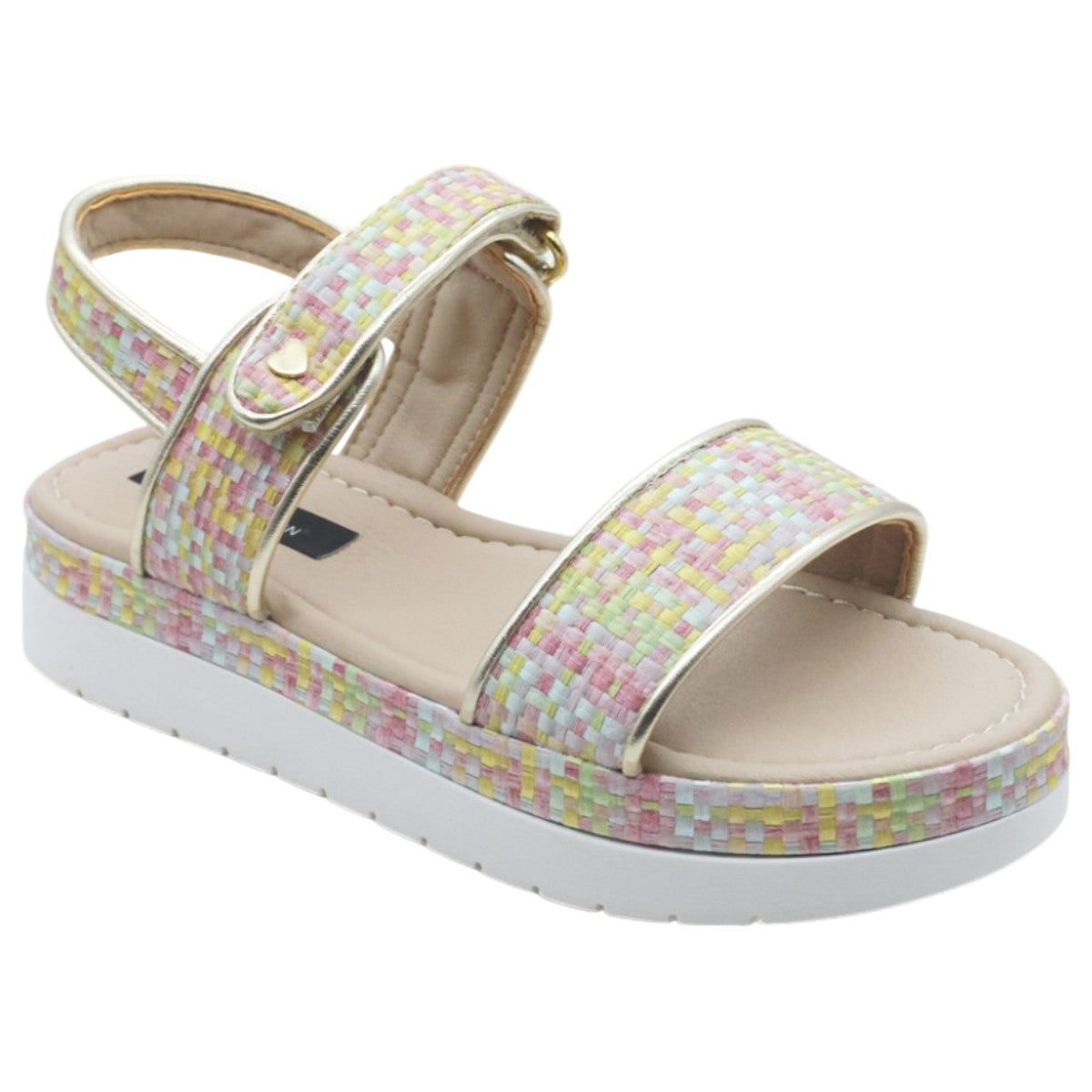 Foto 1 | Sandalias Exterior Piel Vegana Color Multicolor Para Niña De Rbcollection