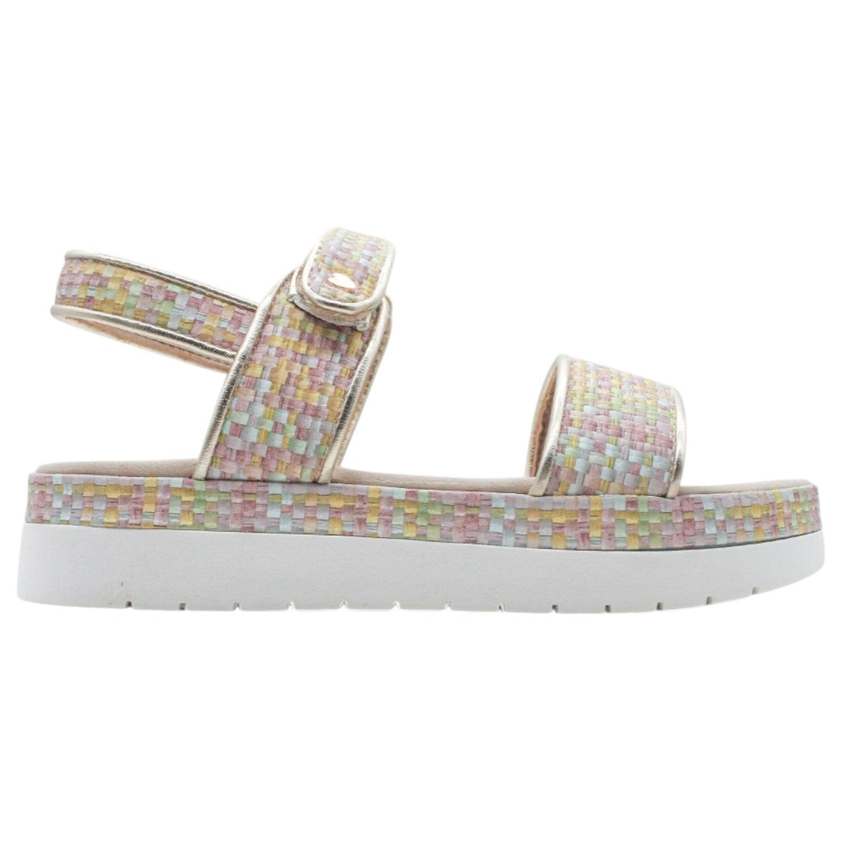 Foto 3 pulgar | Sandalias Exterior Piel Vegana Color Multicolor Para Niña De Rbcollection