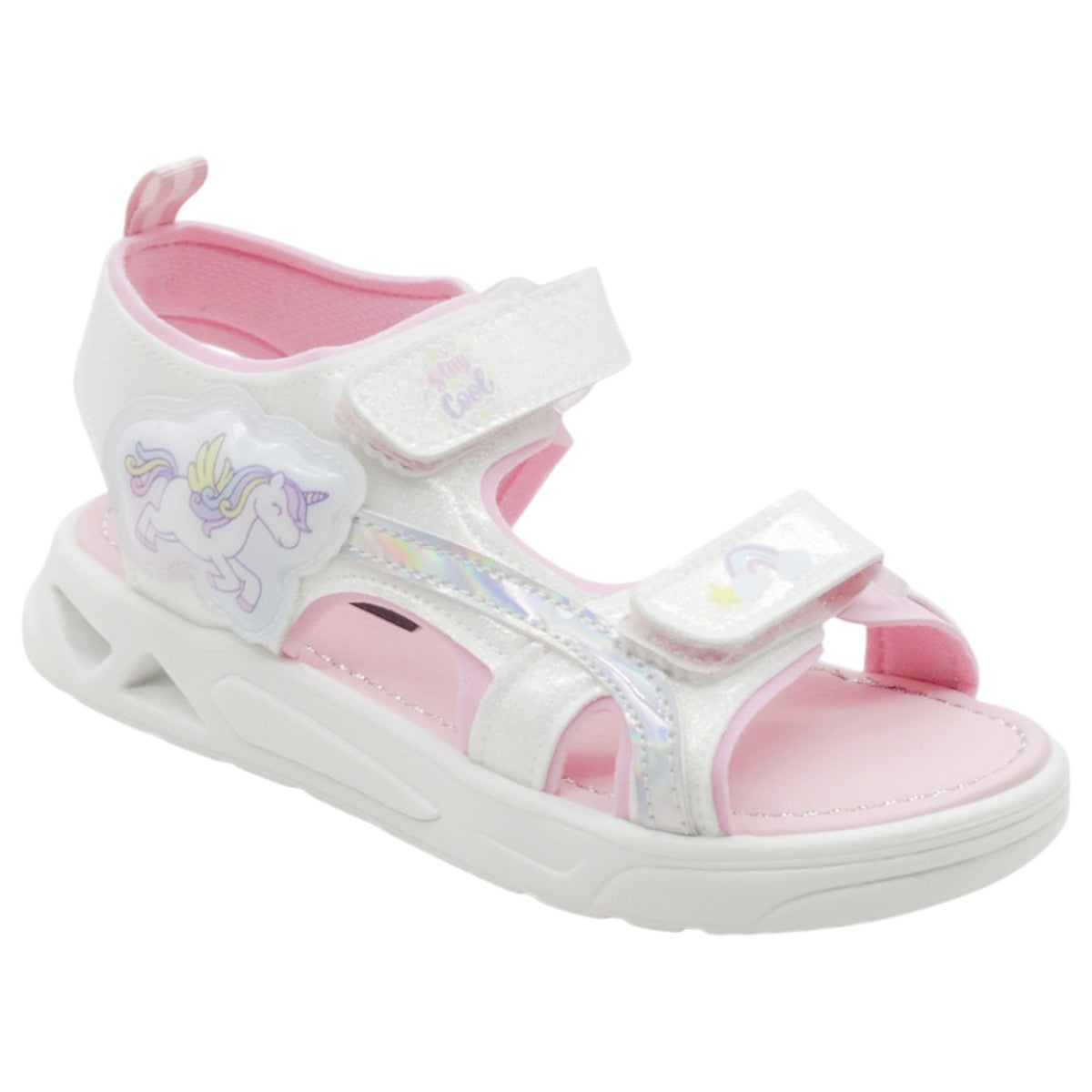 Foto 1 | Sandalias Exterior Sintético Color Plata Para Niña De Rbcollection