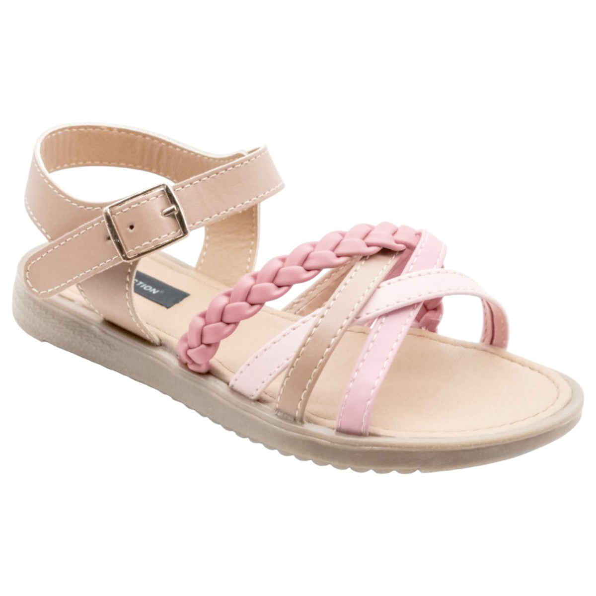 Foto 1 | Sandalias Exterior Piel Color Café Para Niña De Rbcollection