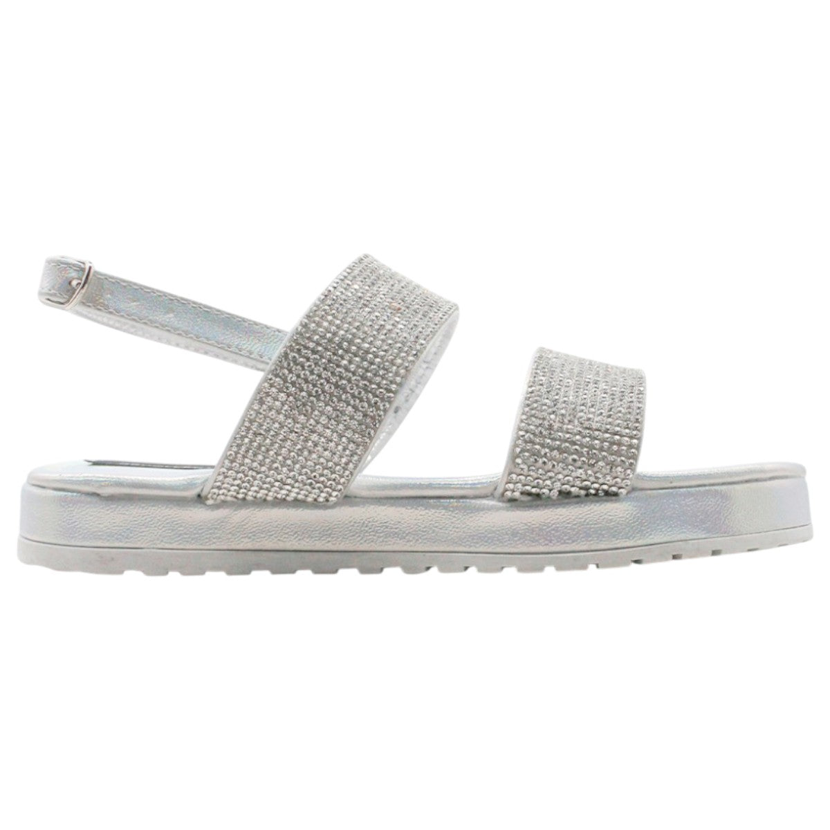 Foto 2 | Sandalias Exterior Sintético Color Plata Para Niña De Rbcollection