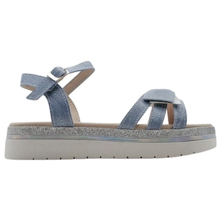 Foto 3 | Sandalias Exterior Piel Vegana Color Azul Para Niña De Rbcollection