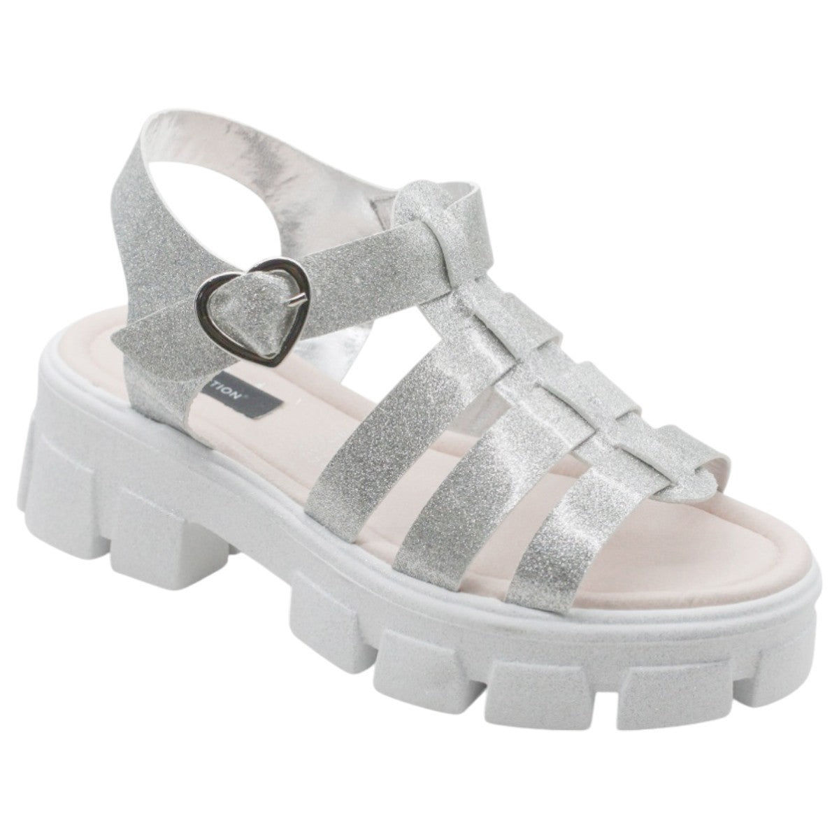 Foto 2 pulgar | Sandalias Exterior Sintético Color Plata Para Niña De Rbcollection