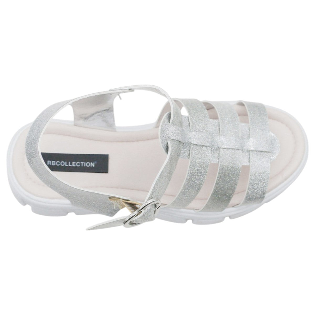 Foto 4 pulgar | Sandalias Exterior Sintético Color Plata Para Niña De Rbcollection
