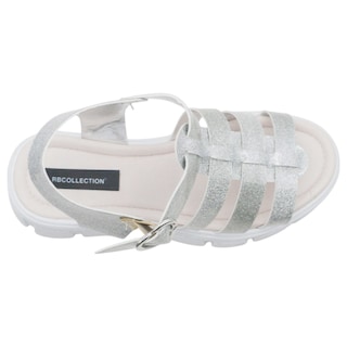 Foto 3 | Sandalias Exterior Sintético Color Plata Para Niña De Rbcollection