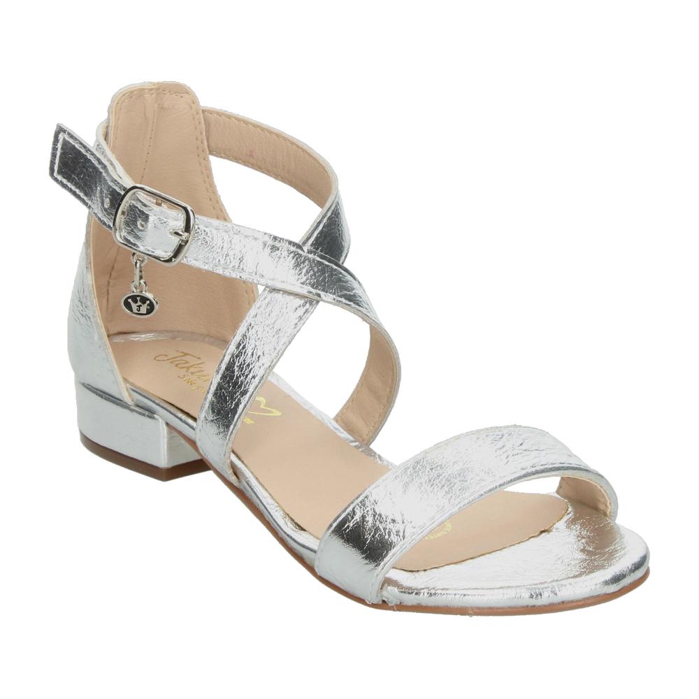 Foto 4 | Sandalias Jakuna Plateado Para Niña T22-24 [jak426] Plateado