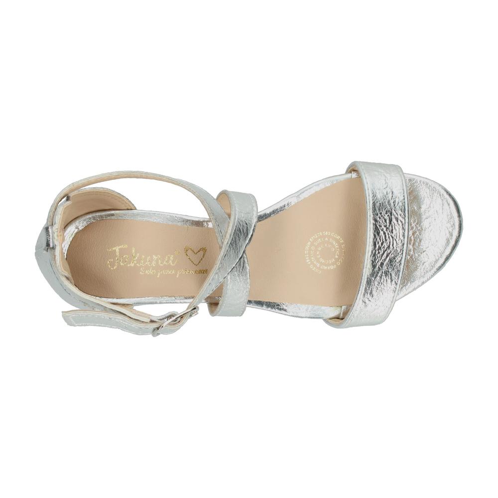 Foto 8 | Sandalias Jakuna Plateado Para Niña T22-24 [jak426] Plateado