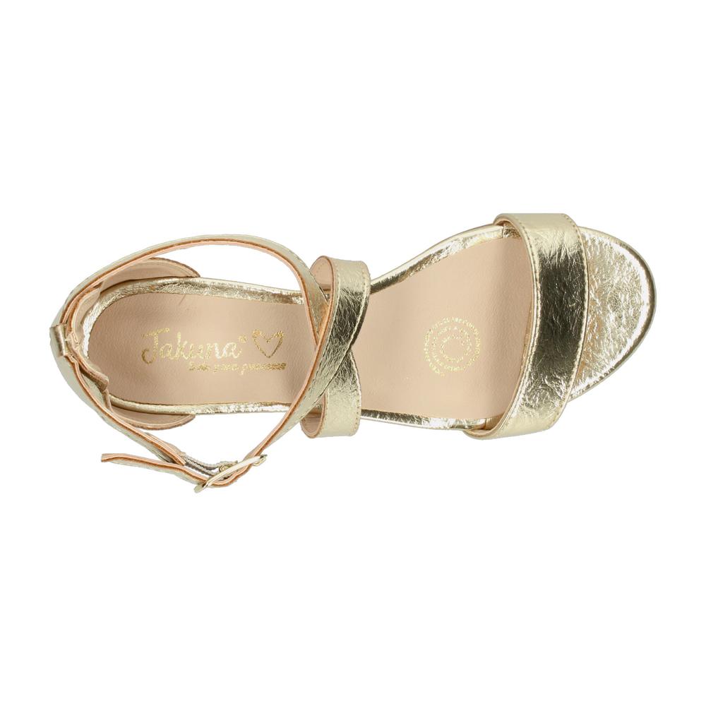 Foto 9 pulgar | Sandalias Jakuna Dorado Para Niña T22-24 [jak425] Dorado