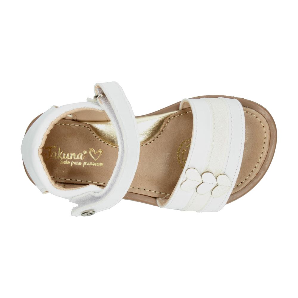 Foto 9 pulgar | Sandalias Jakuna Blanco Para Niña T15-18 [jak409] Blanco