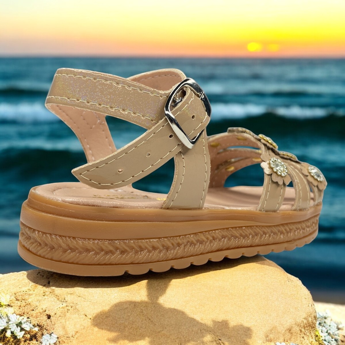 Foto 3 pulgar | Huaraches Camel Para Niña, Confort Y Estilo Diario