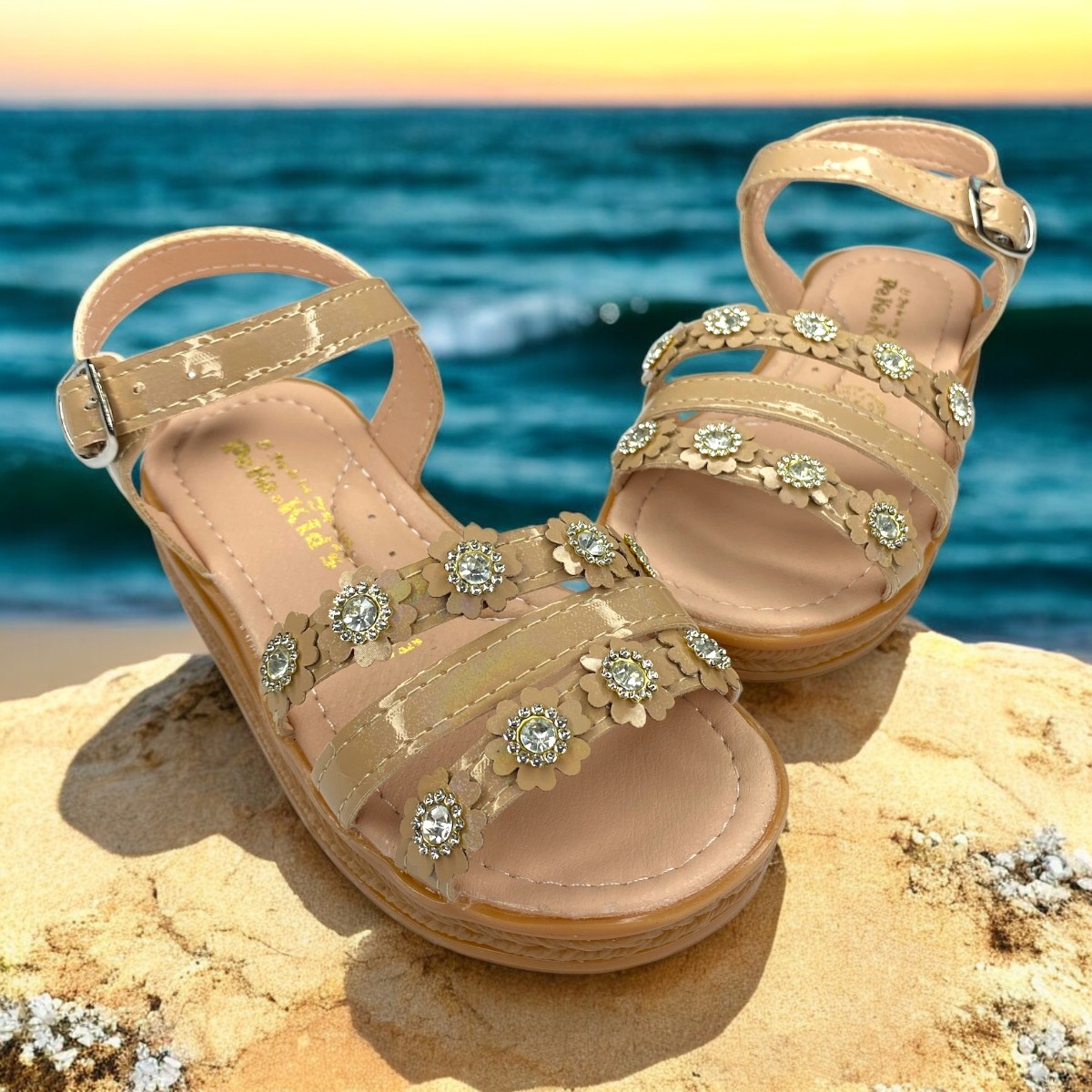Foto 6 pulgar | Huaraches Camel Para Niña, Confort Y Estilo Diario