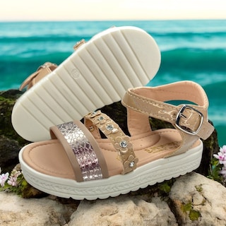 Foto 4 | Huaraches Beige Para Niña, Comodidad Y Estilo
