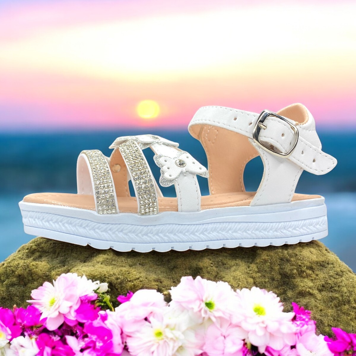 Foto 4 pulgar | Huaraches De Verano Para Niña, Suela Antideslizante