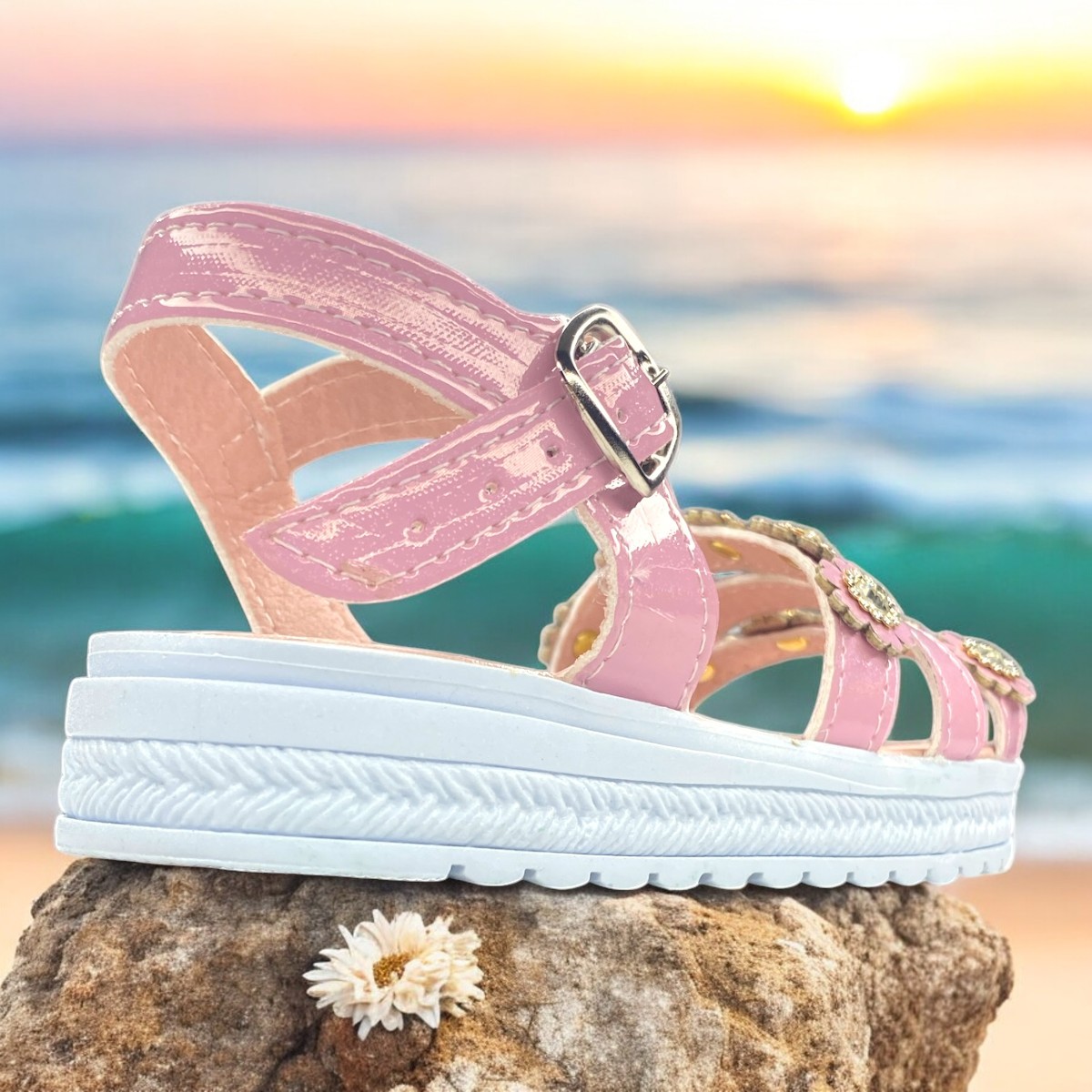 Foto 2 | Huaraches Rosas Niña, Confort Y Dulzura En Cada Movimiento