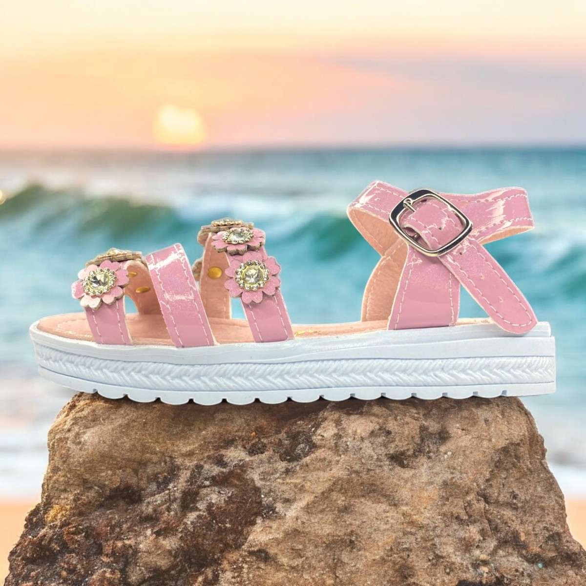 Foto 4 pulgar | Huaraches Rosas Niña, Confort Y Dulzura En Cada Movimiento