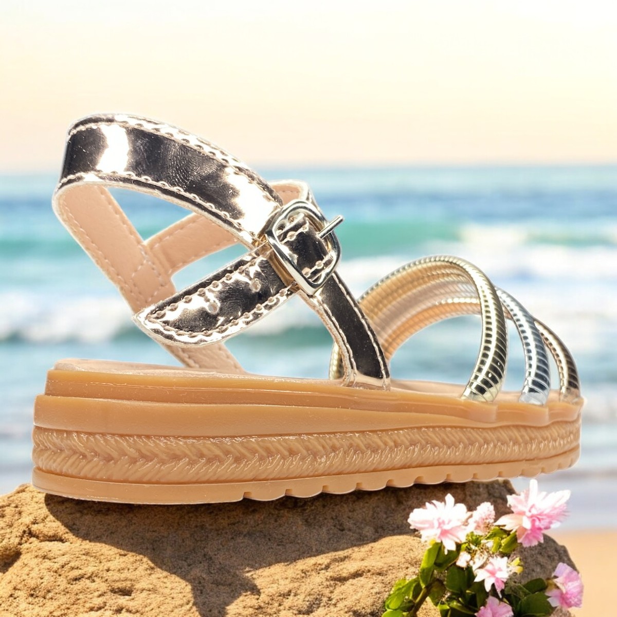 Foto 2 | Huaraches Para Niña, Confort Y Glamour Para Cada Paso