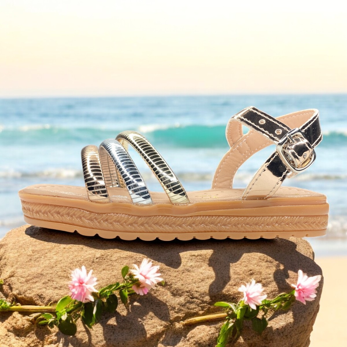Foto 4 pulgar | Huaraches Para Niña, Confort Y Glamour Para Cada Paso