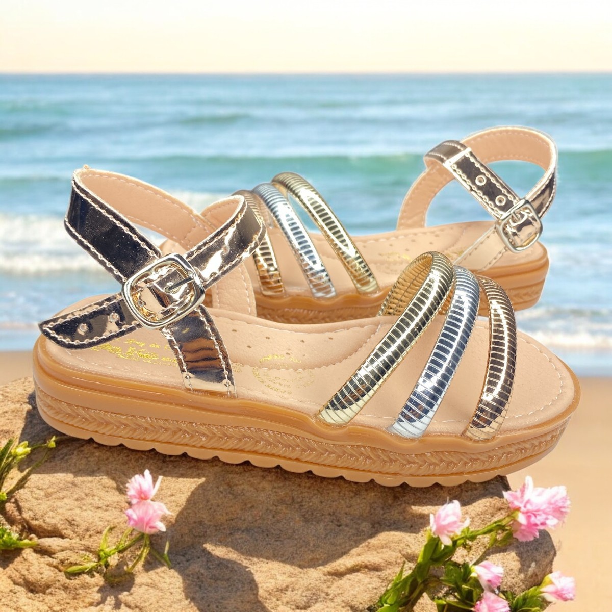 Foto 7 pulgar | Huaraches Para Niña, Confort Y Glamour Para Cada Paso