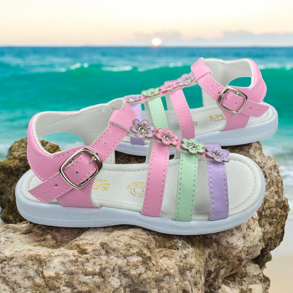 Foto 7 pulgar | Huaraches Las Cuatas Zapatería Blancos para Niña