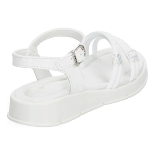 Foto 3 | Sandalias Yuyin Blanco Con Hebilla Para Niña Blanco