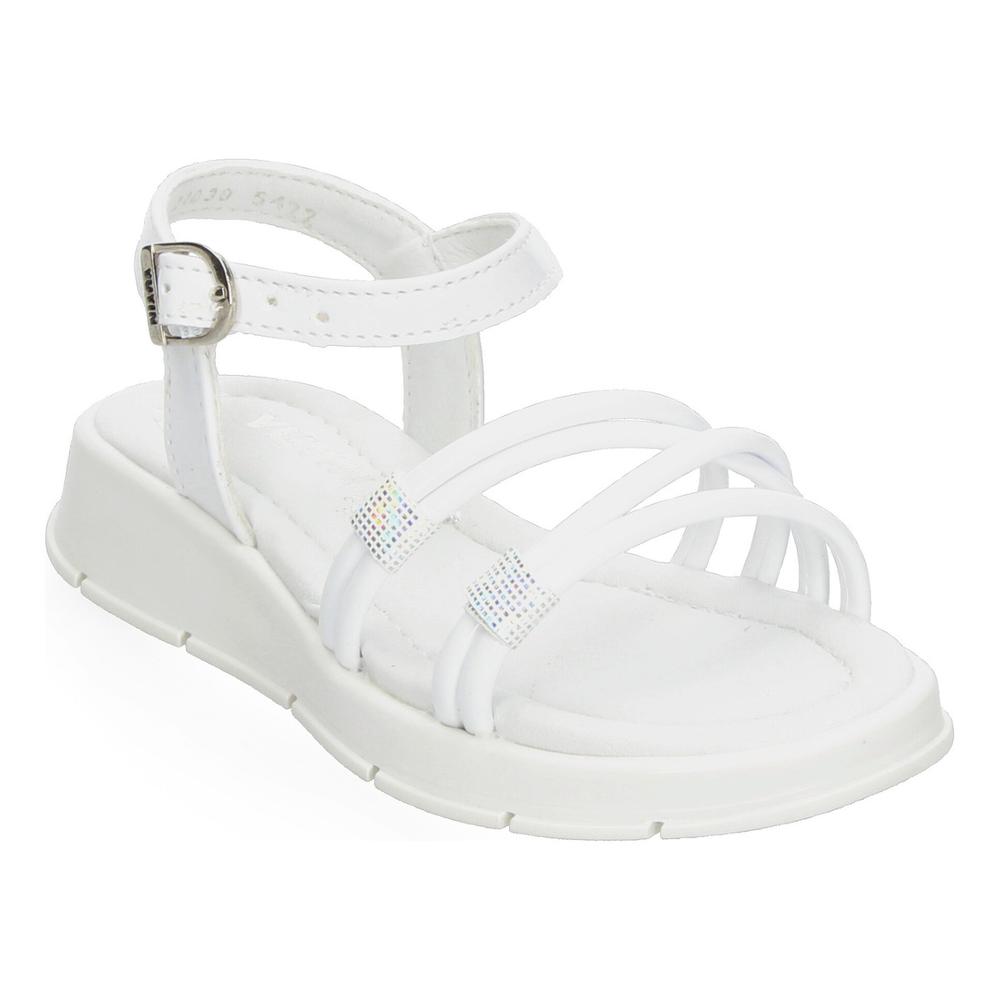 Foto 4 | Sandalias Yuyin Blanco Con Hebilla Para Niña Blanco