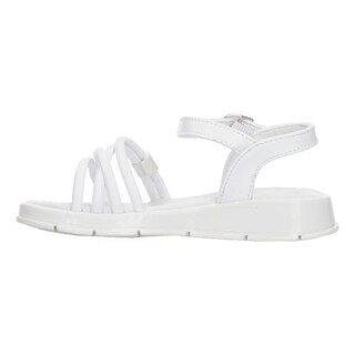 Foto 5 | Sandalias Yuyin Blanco Con Hebilla Para Niña Blanco