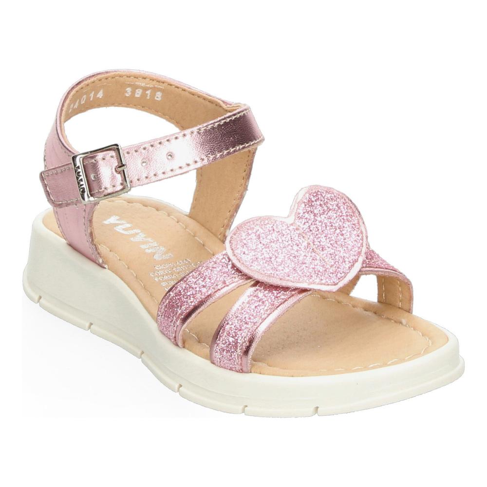 Foto 5 pulgar | Sandalias Yuyin Rosa Diseño De Corazón Con Hebilla Para Niña Rosa