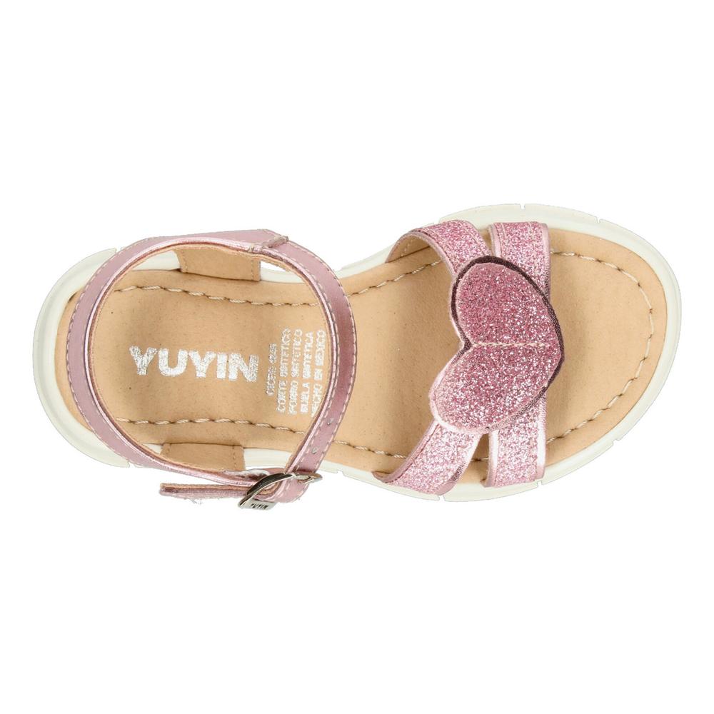 Foto 9 pulgar | Sandalias Yuyin Rosa Diseño De Corazón Con Hebilla Para Niña Rosa