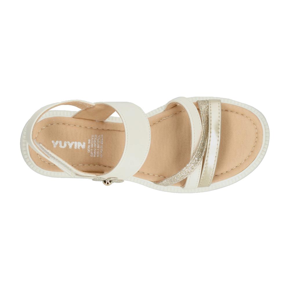 Foto 9 pulgar | Sandalias Yuyin Blanco Para Niña T22-26 [yuy564] Blanco