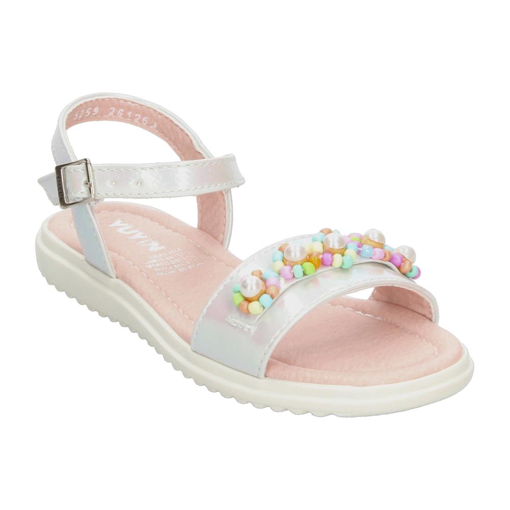 Foto 5 pulgar | Sandalias Yuyin Blanco Para Niña T18-22 [yuy551] Blanco