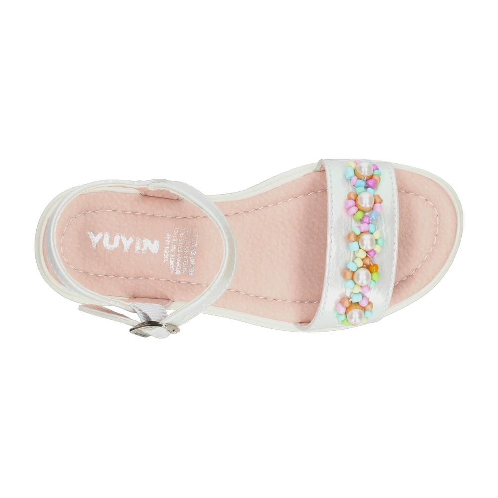 Foto 8 | Sandalias Yuyin Blanco Para Niña T18-22 [yuy551] Blanco