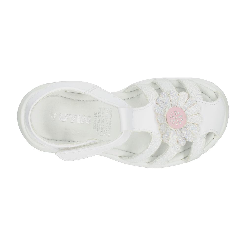 Foto 8 | Sandalias Yuyin Blanco Para Niña T15-18 [yuy560] Blanco