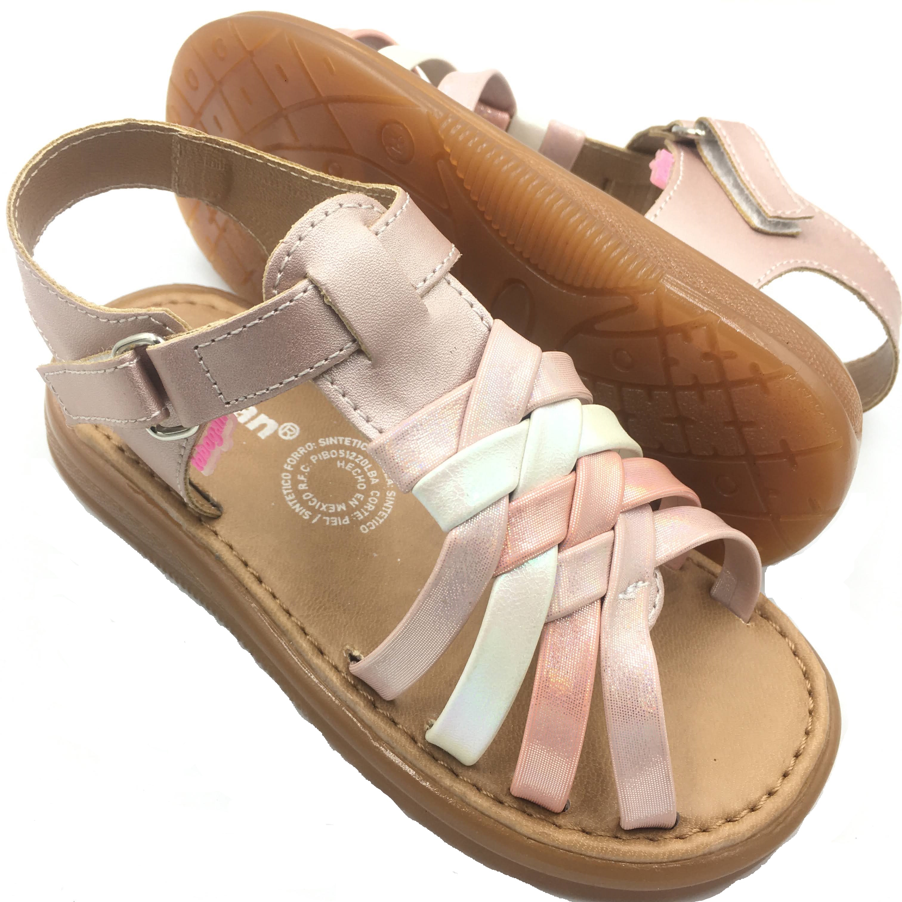 Foto 5 pulgar | Sandalia-huarachetobogan Niña Casual Duo Blanco Y Rosa