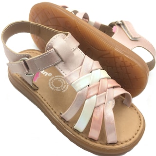 Foto 4 | Sandalia-huarachetobogan Niña Casual Duo Blanco Y Rosa