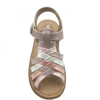 Foto 7 | Sandalia-huarachetobogan Niña Casual Duo Blanco Y Rosa